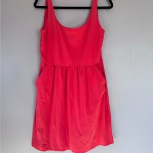 Red  thick/stretchy Sleeveless Dress - size 12